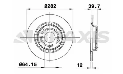 BRAXIS AE0696 Arka Fren Dısk Aynası Honda S2000 2.0ı Vtec 99-03 42510S2A000