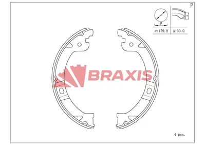 BRAXIS AC0195 El Fren Balatası Voyager Iv 00> 08 