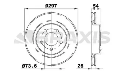 BRAXIS AD0006 On Fren Dısk Aynası Chrysler 300m 2.7ı 