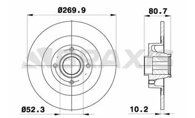 BRAXIS AD0164 Arka Fren Dısk Aynası Sensor Halkası Ile Megane Iı Sw 1.4 / 1.5dcı / 1.6 / 1.9dcı / 2.0 / 2.0dcı 09  7701207898