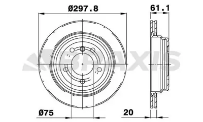 BRAXIS AE0221 Fren Dıskı Arka Havalı Bmw E39 96>03 34216767060