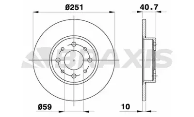 BRAXIS AE0324 Arka Fren Dısk Aynası Mıto 08> 