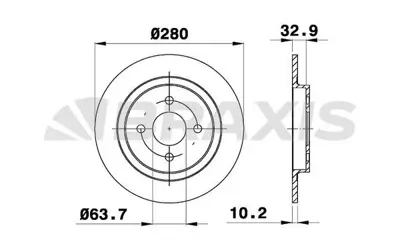 BRAXIS AE0672 Arka Fren Dısk Aynası Focus 1.4 15v 1.6 16v 1.8t / Dı / Tddı.St170 10 / 98 11 / 04 4411312