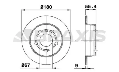 BRAXIS AE0081 Fren Dıskı Arka A-Class W169 04>12 B-Class W245 05>11 A1694230912