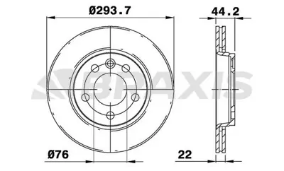 BRAXIS AE0205 Arka Fren Dısk Aynası Havalı Transporter T5 1.9tdı 2.0 2.5tdı 04 / 03> Multıvan V 04 / 03> 7H0615601B