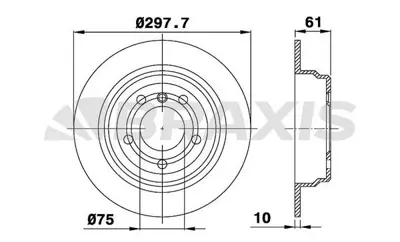 BRAXIS AE0412 Fren Dıskı Arka Bmw E39 96>03 34216767049