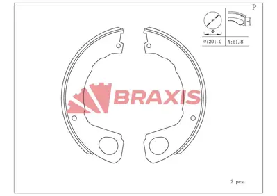 BRAXIS AC0219 El Fren Pabuclu Balata Isuzu Nqr Fuso Canter Fe859 Euro5 Temsa Prestıj 