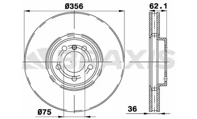 BRAXIS AD1088 On Fren Dıskı Bmw  X5 E53 4.6 34116756847