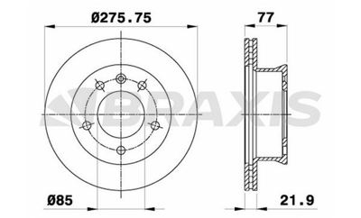 BRAXIS AD0147 Fren Dıskı On Sprınter 95>06 , Lt28 Lt46 96> A9024210612