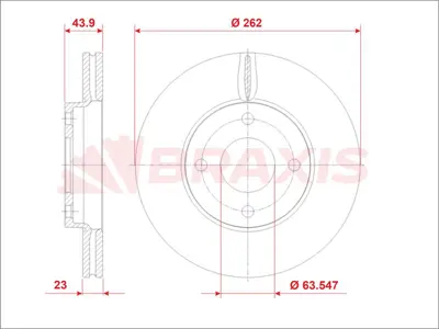 BRAXIS AE0982 On Fren Dıskı Yenı Fıesta Vıı 17 > H1BC1125A1A