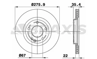 BRAXIS AE0544 Fren Dıskı On A-Class W168 01>04 A1684210612