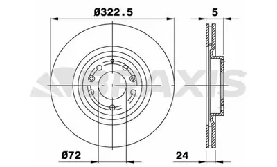 BRAXIS AE0589 On Fren Dısk Aynası Mazda Rx 8 1.3ı F16033251A