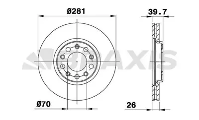 BRAXIS AE0780 On Fren Aynası Gıulıetta 10> 