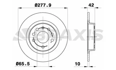 BRAXIS AE0742 Arka Fren Dısk Aynası Astra H 2.0 Turbo 03 / 05> Zafıra B 1.8 / 2.0 / 2.2 / 1.7cdtı / 1.9cdtı 07 / 0 569122
