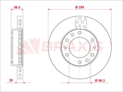 BRAXIS AE0893 On Fren Aynası (Dıskı) Hyundaı H350 2.5 Crdı 15> 5176159000