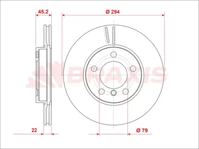 BRAXIS AE0942 Fren Dıskı On Mını R60 R61 34119811537