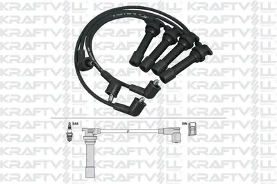 KRAFTVOLL 05070264 Bujı Kablosu Mazda 323 1.5 16v 94-98 (Sılıkon Kablo) 