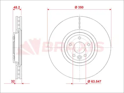 BRAXIS AE0901 Fren Dıskı On F-Pace (X761) Xe (X760) Xf (X260) 15>18 T4N1803
