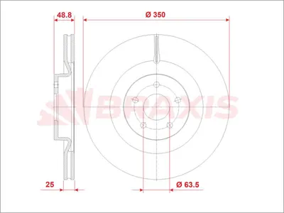 BRAXIS AE0997 Fren Dıskı On Focus Iıı 2.3 Rs Awd 14 > 1936713