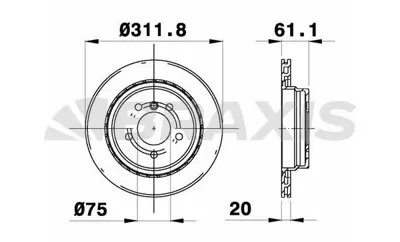 BRAXIS AE0768 Arka Fren Dısk Aynası Bmw M3 Z3 3.0ı 3.2ı 34212227177