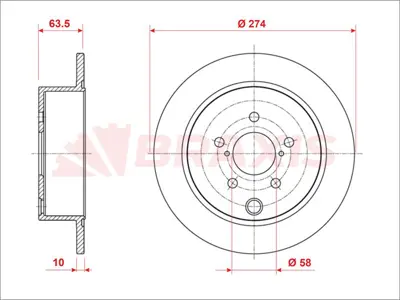 BRAXIS AE0940 Fren Dıskı Arka Forester 13 > Impreza 12 > Xv 12 > 26700FJ000