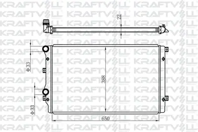 KRAFTVOLL 08040030 Motor Radyatoru  Caddy Passat Golf Jetta Octavıa Touran Altea Superb 2,0tdı Cfhc 04>13> Brazıng 