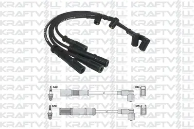 KRAFTVOLL 05070210 Bujı Kablosu Doblo-Palıo-Panda-Punto-Sıena 1,2 8v 97-> (Sılıkon Kablo) 