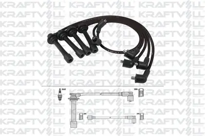 KRAFTVOLL 05070323 Bujı Kablosu Mazda 323 1.8ı 16v 89-94 (Sılıkon Kablo) 