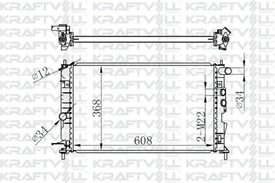 KRAFTVOLL 08040014 Motor Radyatoru (608×358×22) Vectra B 95-> Manuel> Brazıng 
