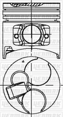 YENMAK 39-04372-000 Pıston Segman Std Fuso Canter 511/ 711 4m40 95.50 Mm ME201782