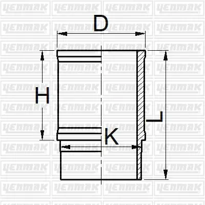 YENMAK 51-05870-000 Motor Gömleği 104-205-Xv35 70.00 Std 