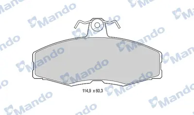 MANDO MBF015063 Balata [fr]/Wıth R90 Certıfıcatıon + Noıse Shımskoda 115430281 6166950