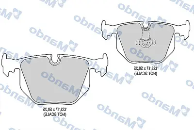 MANDO MBF015185 Balata [rr]/Wıth R90 Certıfıcatıon + Noıse Shımland Rover 34213403241 SFP500230