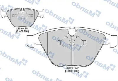 MANDO MBF015190 Balata [fr]/Wıth R90 Certıfıcatıon + Noıse Shımbmw 34116794918