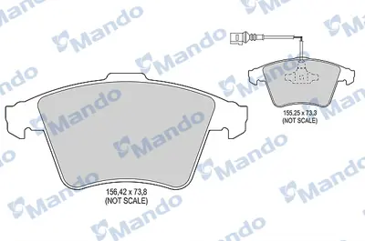 MANDO MBF015228 Balata [fr]/Wıth R90 Certıfıcatıon + Noıse Shımvolkswagen JZW698151Q