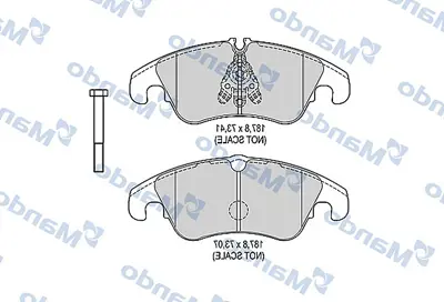 MANDO MBF015380 Balata [fr]/Wıth R90 Certıfıcatıon + Noıse Shımaudı 4GD698151 8R0698151A