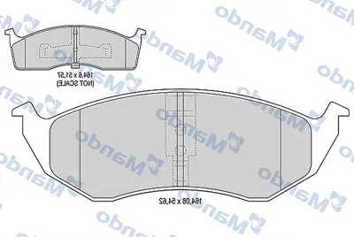 MANDO MBF015438 Balata [fr]/Wıth R90 Certıfıcatıon + Noıse Shımchrysler 