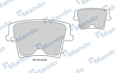 MANDO MBF015446 Balata [rr]/Wıth R90 Certıfıcatıon + Noıse Shımchrysler K05142566AC