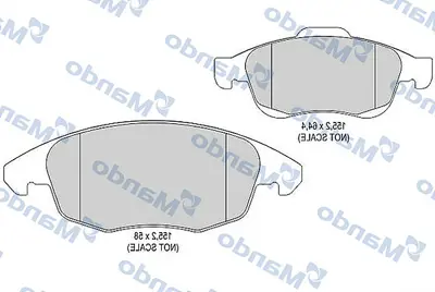 MANDO MBF015509 Balata [fr]/Wıth R90 Certıfıcatıon + Noıse Shımfıat 77367369