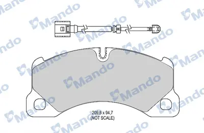 MANDO MBF015785 Balata [fr]/Wıth R90 Certıfıcatıon + Noıse Shımporsche 7P0698151C 97035194901