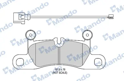 MANDO MBF016017 Balata [rr]/Wıth R90 Certıfıcatıon + Noıse Shımporsche 95835293950