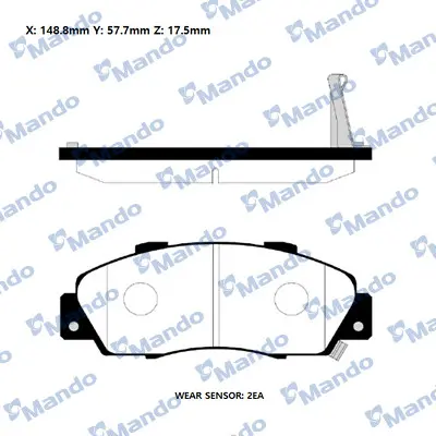 MANDO RMPO03 Fren Balatası Ön GBP90329AF H4502S70003