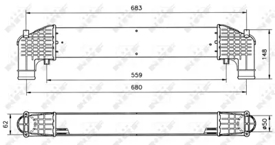 NRF 30108A Turbo Intercooler Radyatoru  Vw Sharan 1.9d 96- 7M0145805 95VW9L440AA
