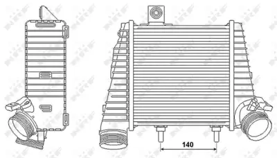 NRF 30239 Audı A8 3.0d 10-Intercooler / Charger 4H0145805H