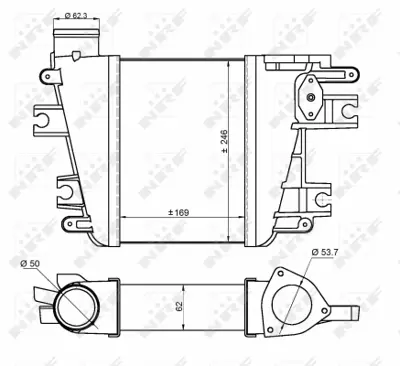 NRF 30384 Nıssan Terrano 3.0d 93-Intercooler / Chargerwithout Sensor 14461VC10A