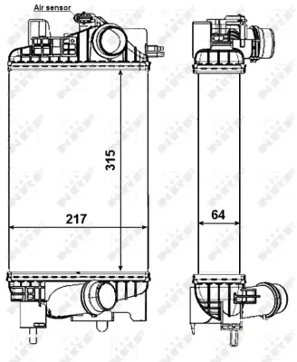 NRF 30469 Opel Meriva 1.4 10-Intercooler / Chargerwithout Sensor 13337687
