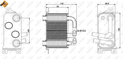 NRF 31191 Sanzıman Yag Sogutucu Bmw E60 E65 M54 17217519213