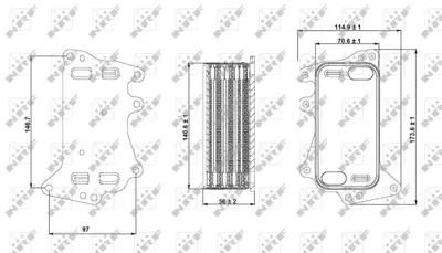 NRF 31283 Sanzıman Yag Sogutucu Bmw N57n F30 F31 F10 F11 F12 F13 11428510856