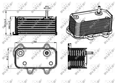 NRF 31291 Porsche Boxster 3.2 97-Oilcoolers 99610722559