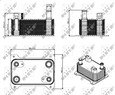 NRF 31362 Audı A8 4.2 03-Oilcoolers, Automatic Transmission 4EO317021H